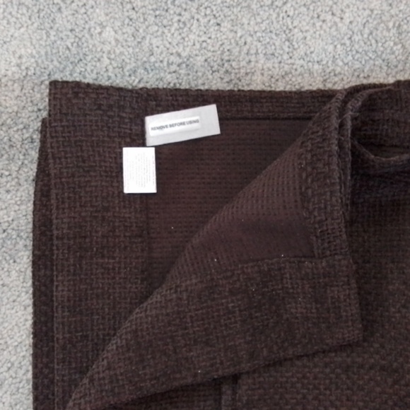 Allen+Roth Woven Brown Black Out Curtain with cream tiebacks. - Picture 7 of 12